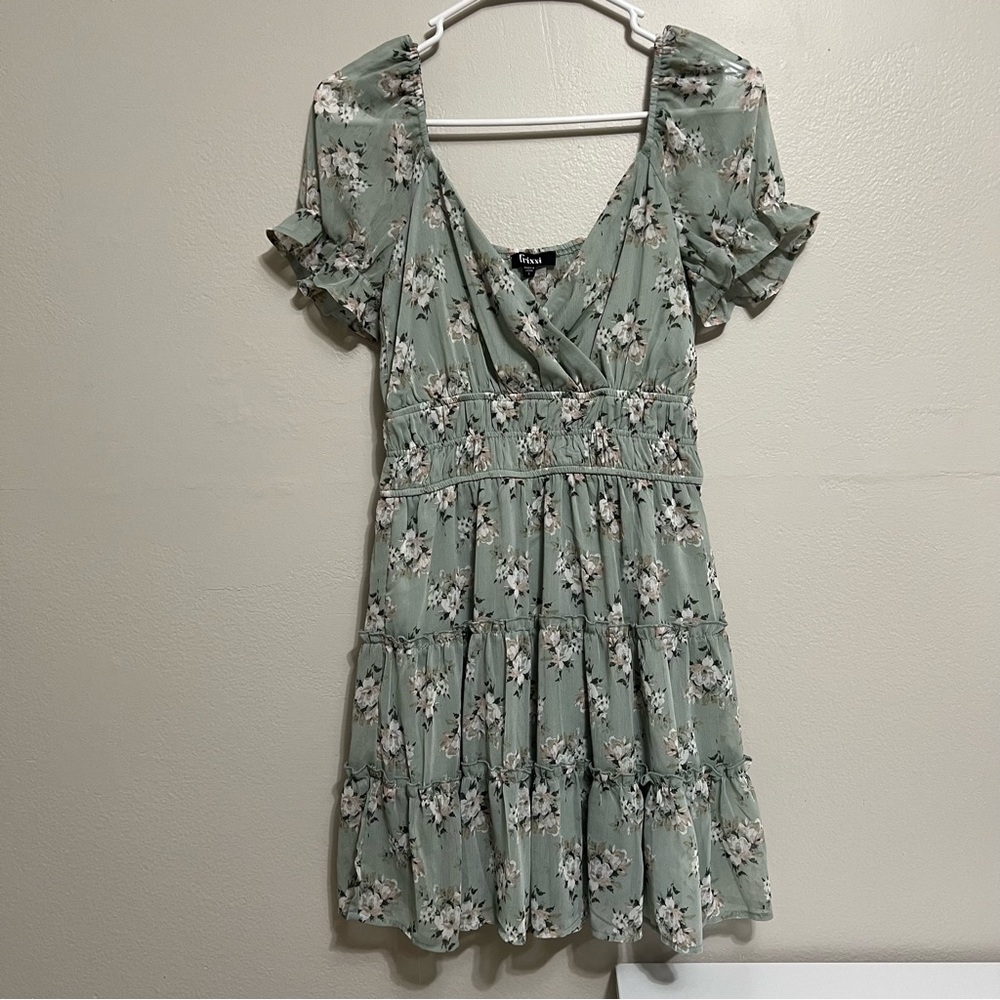 Floral Green Dress